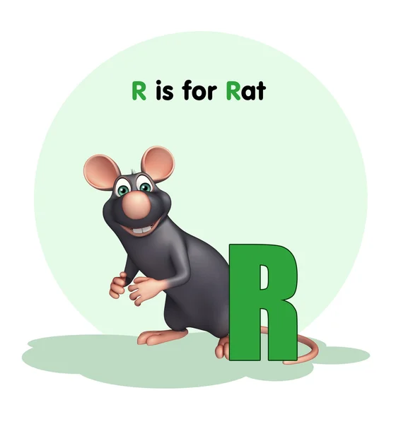 Animal de compagnie de rat avec alphabet — Photo