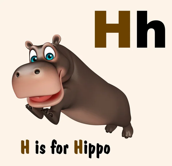 Hippo com alfabeto — Fotografia de Stock