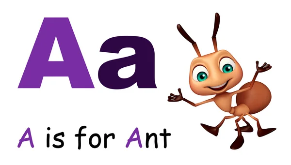 Mrówka z alphabate — Zdjęcie stockowe