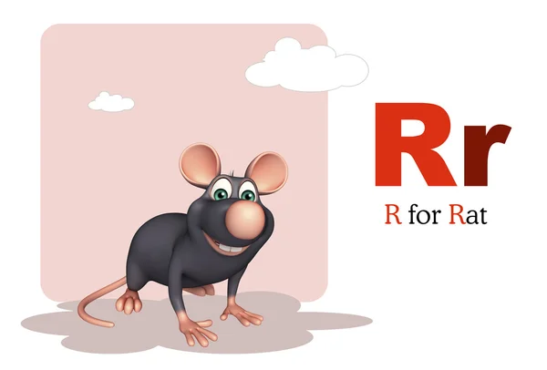 Animal de compagnie de rat avec alphabet — Photo