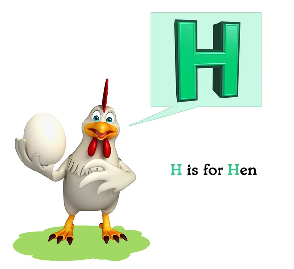 Kip vogel met alfabet — Stockfoto