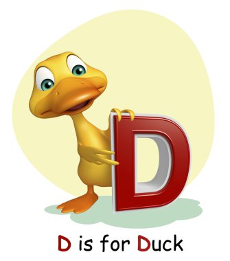 Ördek çiftlik hayvanı alphabate ile