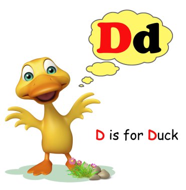 Ördek çiftlik hayvanı alphabate ile