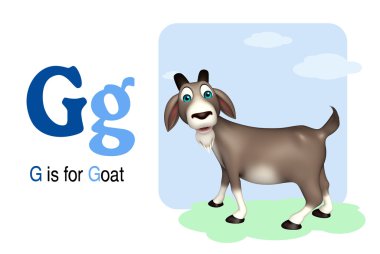 Keçi çiftlik hayvanı alphabate ile