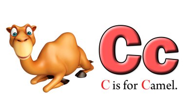 Deve domastic hayvan alphabates ile