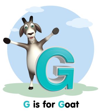 Keçi çiftlik hayvanı alphabate ile