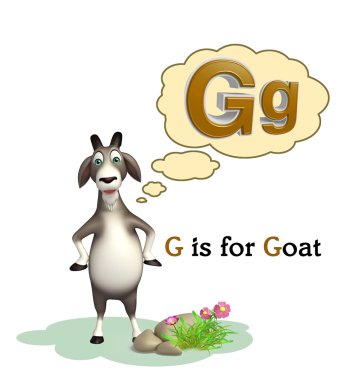 Keçi çiftlik hayvanı alphabate ile