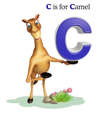 Deve domastic hayvan alphabates ile