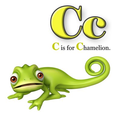 Alphabate Chamelion vahşi hayvanla