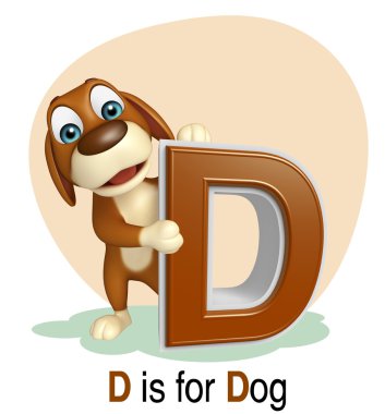 Köpek çiftlik hayvan witn alphabate