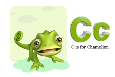 Alphabate Chamelion vahşi hayvanla