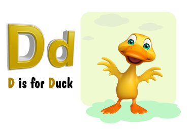 Ördek çiftlik hayvanı alphabate ile