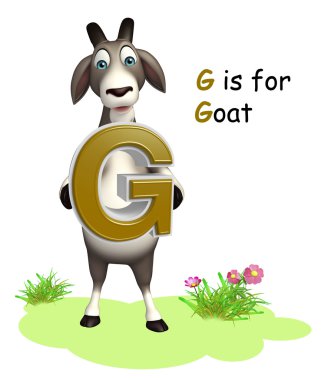Keçi çiftlik hayvanı alphabate ile