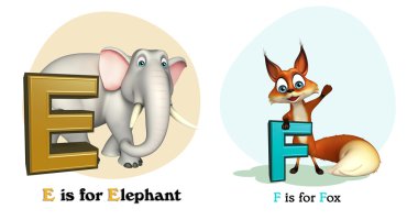 Fil ve Fox Alphabate ile