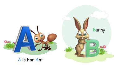 Karınca ve Bunny Alphabate ile