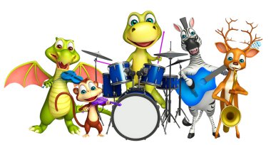 Dinasaur, Dragon, sevgili, maymun ve Zebra koleksiyonu ile'den aksesuarlar