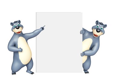 Ayıcık koleksiyonun beyaz tahta ile