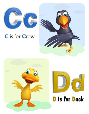 Karga ve ördek Alphabate ile