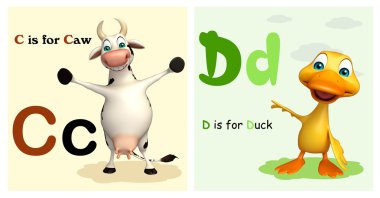 Ötüyor ve ördek Alphabate ile