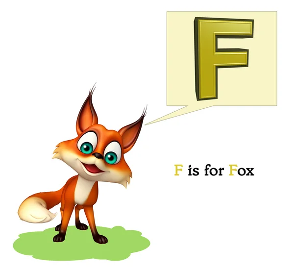 Fox vadon élő állat-és alphabate — Stock Fotó