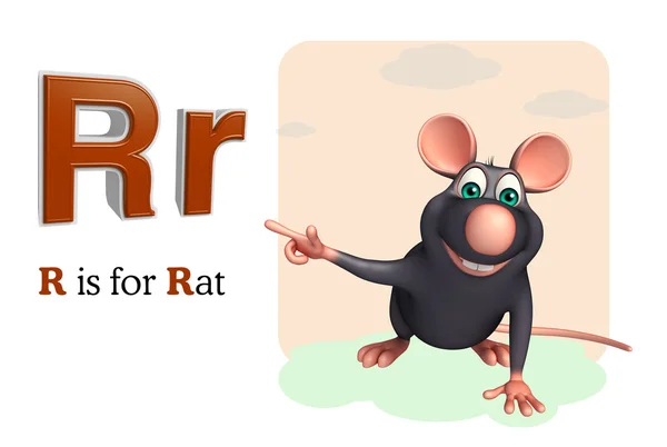 Крысиное животное с алфавитом — стоковое фото
