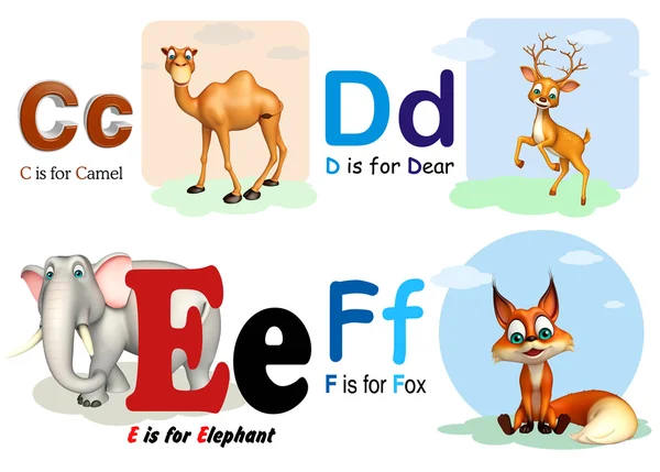 Deve, canım, fil ve Fox Alphabate ile