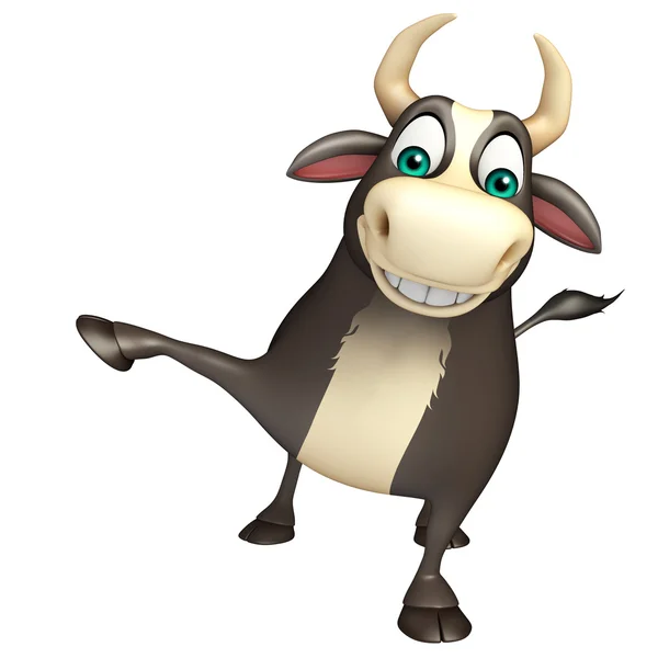 Bull rolig tecknad figur — Stockfoto