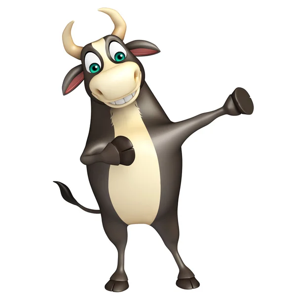 Bull rolig tecknad figur — Stockfoto