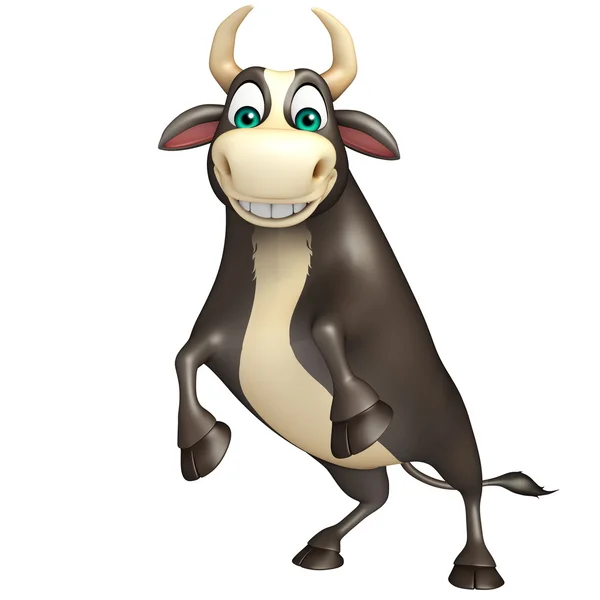 Bull funny cartoon character — Stock Photo, Image