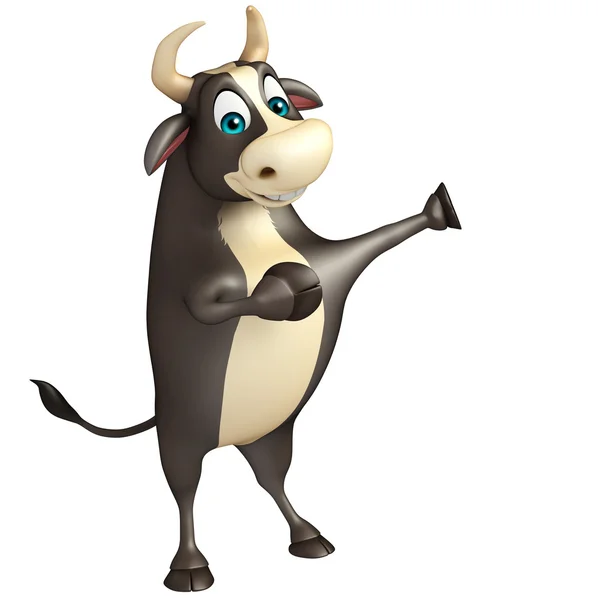 Bull śmieszne kreskówka — Zdjęcie stockowe