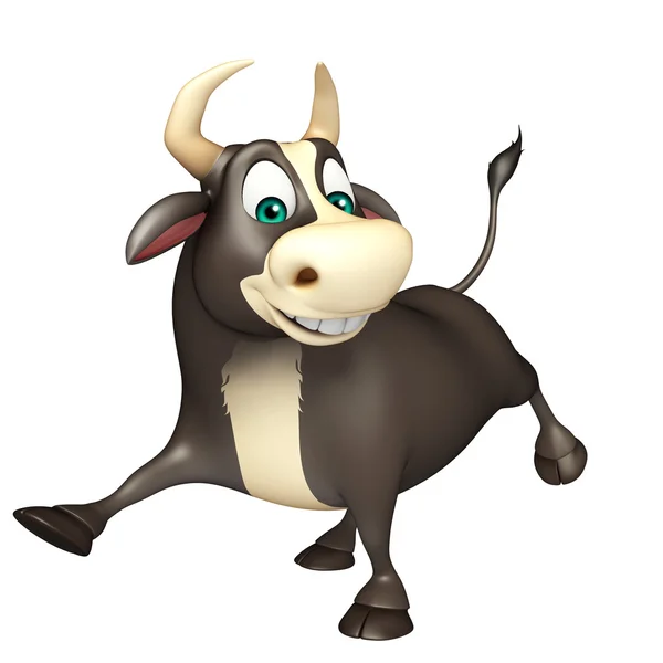Bull personnage de dessin animé drôle — Photo