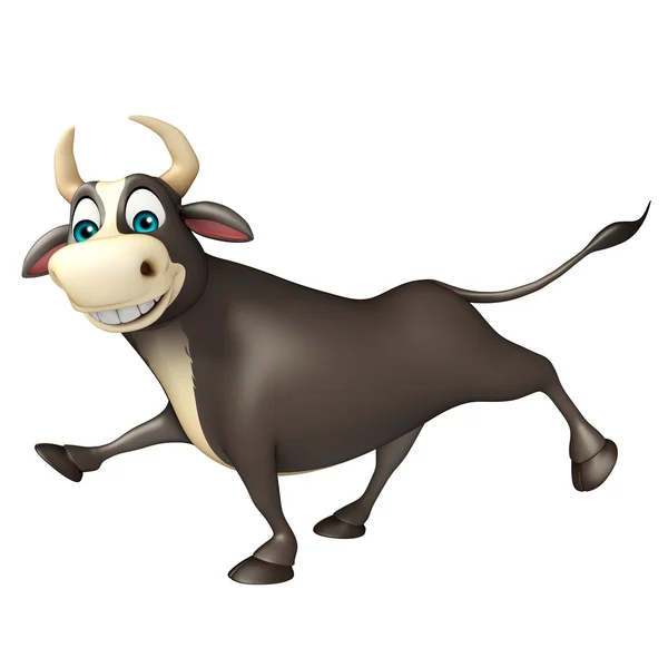 Bull engraçado personagem dos desenhos animados — Fotografia de Stock