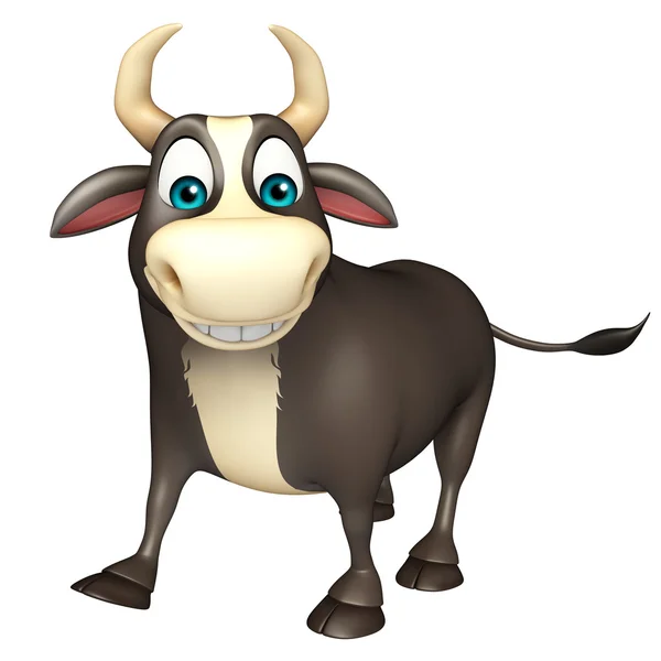 Bull śmieszne kreskówka — Zdjęcie stockowe