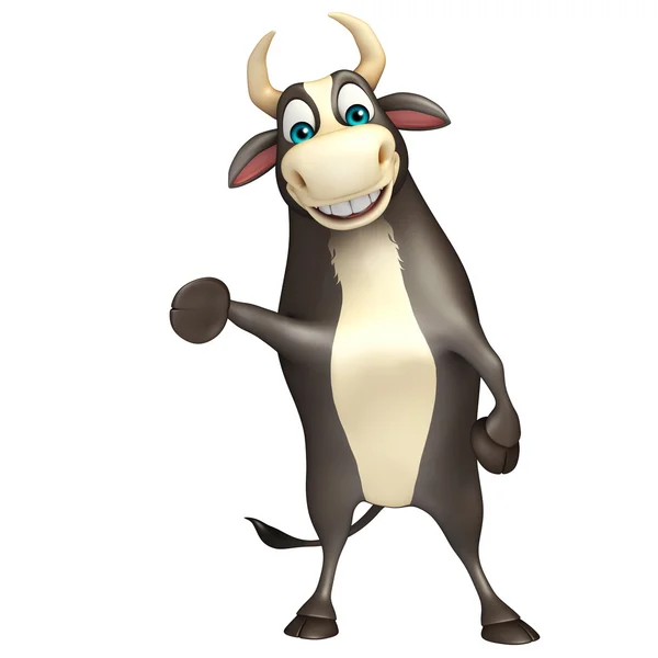 Bull funny cartoon character — Stock Photo, Image