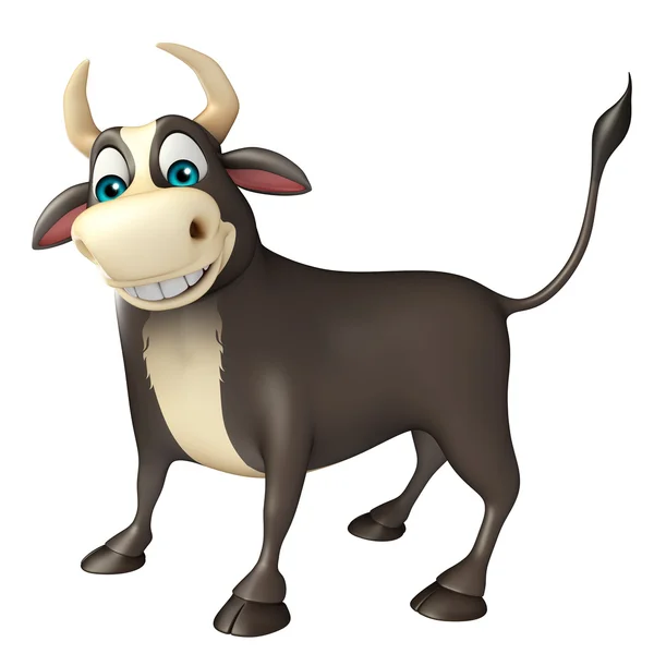 Personagem de desenho animado touro — Fotografia de Stock