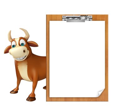 Bull çizgi film karakteri ile sınav yastık