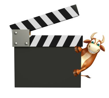 clapper kurulu ile şirin Bull çizgi film karakteri 