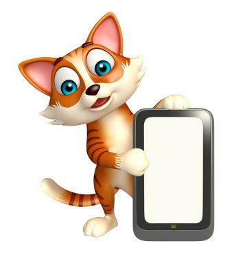 şirin kedi çizgi film karakteri ile hareket eden   