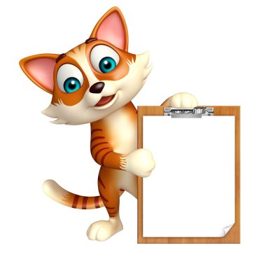 şirin kedi çizgi film karakteri ile sınav yastık  