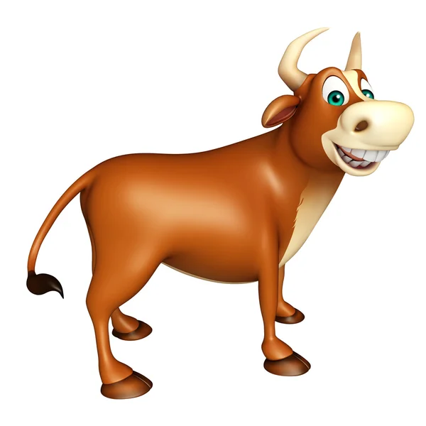 Schattig Bull grappige cartoon karakter — Stockfoto