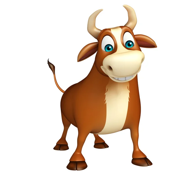 cute Bull funny cartoon character