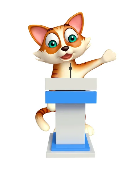 Katt seriefiguren med tal skede — Stockfoto