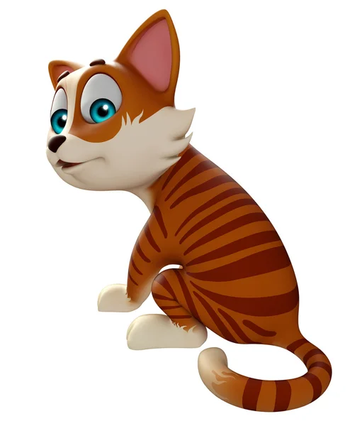 Divertido gato divertido personaje de dibujos animados — Foto de Stock