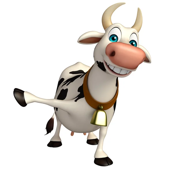 Fun Cow funny cartoon character — Stock Photo, Image