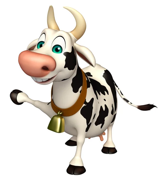 Веселий корова смішний мультиплікаційний персонаж — стокове фото
