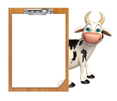 İnek karikatür karakter sınavı paneli 