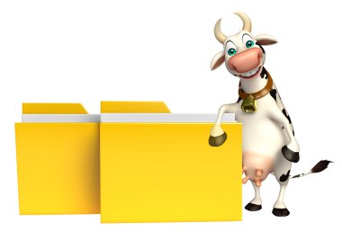 İnek çizgi film karakteri ile ağıl