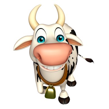 eğlenceli inek komik karikatür karakter  