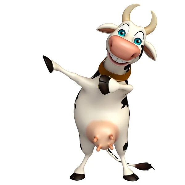 Fun Cow funny cartoon character — Stock Photo, Image