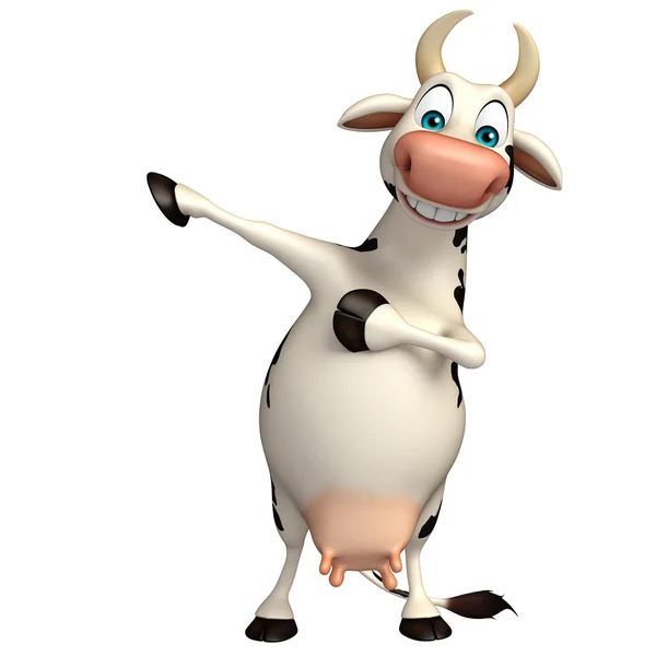 Смешной персонаж мультфильма "Корова" — стоковое фото